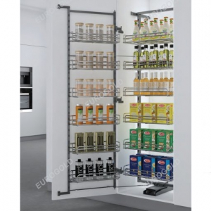 Tủ đồ khô inox 304 nan Oval 6 tầng cánh 450mm Eurogold EPV1645