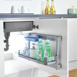 Giá đựng chai lọ tẩy rửa đáy đặc ray âm cao cấp Eurogold EU0725 