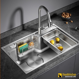 Chậu Rửa Bát 1 Ngăn Inox 304 Chuẩn 100% Mờ Navier NV-8048B304 Chậu Rửa Bát 1 Ngăn Inox 304 Chuẩn 100% Mờ Navier NV-8048B304