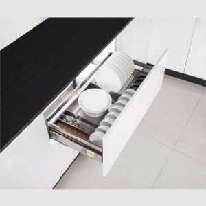 Giá bát đĩa inox hộp 2 lớp đáy gắn cánh Eurogold EU132600