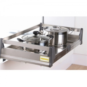 Giá xoong nồi inox hộp 2 lớp đáy âm tủ Eurogold EU131600