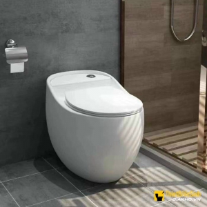 Bồn Cầu Trứng Trắng Nút Xả Lệch Cao Cấp Navier NV-1011T