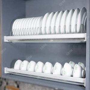 GIÁ BÁT ĐĨA NAN CAO CẤP INOX MỜ GROB GS304-160