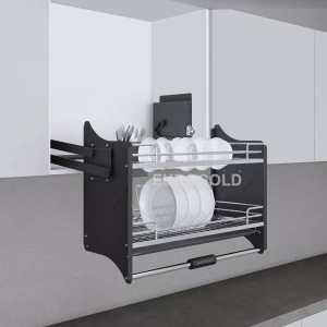 Giá bát đĩa nâng hạ inox 304 nan Oval Eurogold EPV9060