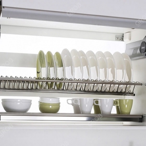  GIÁ BÁT ĐĨA 2 TẦNG CHỮ V INOX DẸT GROB U-170