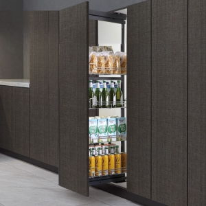 TỦ KHO INOX NAN CÁNH RÚT 4 TẦNG GROB UB-440S