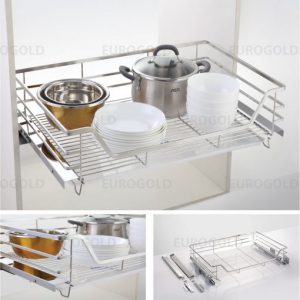 Giá Xoong Nồi Inox 304 Gắn Cánh Âm Tủ Eurogold EP60B