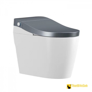 Bồn Cầu Thông Minh Phiên Bản Cao Cấp Trắng Nắp Xám Navier NV-1019TX