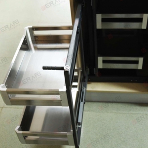 Kệ góc liên hoàn Inox bóng cao cấp dạng hộp mở trái/phải Gerari GL5.90 