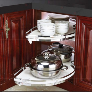 Kệ góc liên hoàn inox hình lá mở bên  phải Gerari GL1.P75