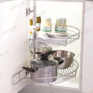 Mâm xoay 1/2 Inox bóng cao cấp sợi tròn đường kính 680mm Gerari DX-180