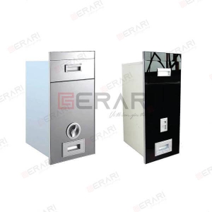 Thùng gạo Inox 304 mặt gương, nút nhấn 2 màu trắng Gerari GIT.300