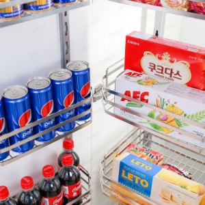 Tủ kho Inox 304 nan dẹt 2 tầng cánh mở Gerari DK7.245