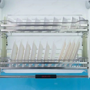 Kệ bát đĩa di động nâng hạ inox 304 Gerari DH.900