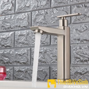 Vòi lavabo lạnh thân vuông inox304 Navier NV-618