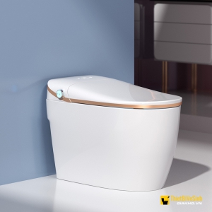 Bồn Cầu Thông Minh Phiên Bản Cao Cấp Trắng Viền Vàng Navier NV-1016TV