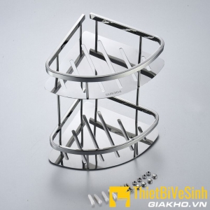 Kệ góc treo tường 2 tầng inox304 Navier NV-126