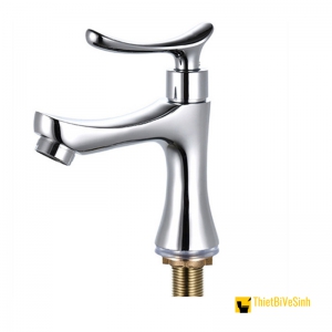 Vòi lavabo lạnh eo inox304 Navier NV-705E (20cm)