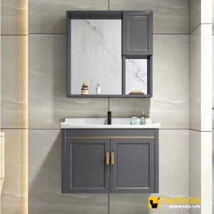 Bộ Tủ Chậu Lavabo Nhôm Liền Gương Cao Cấp Navier NV-463X