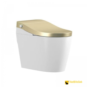 Bồn Cầu Thông Minh Phiên Bản Cao Cấp Trắng Nắp Vàng Navier NV-1019TV