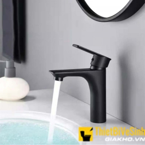 Vòi lavabo nóng lạnh đồng thau sơn tĩnh điện Navier NV-716D