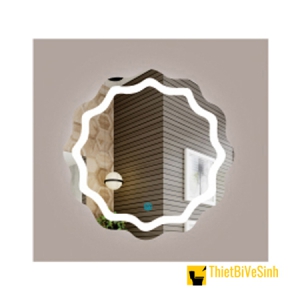 Gương Led Lượn Sóng 60x60 Tắt Mở Cảm Ứng NV-179