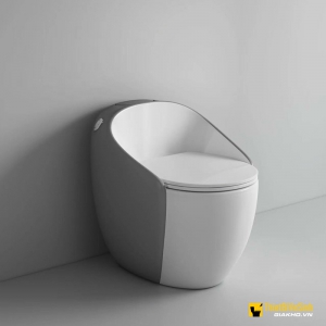 Bồn Cầu Trứng Xám Trắng Cao Cấp Navier NV-1028XT