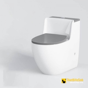 Bồn cầu 1 khối cao cấp phong cách châu Âu Xám Navier NV-1015X