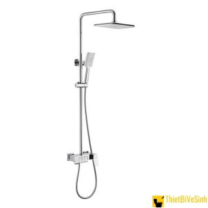 Sen Cây Tắm Đứng Phím Nóng Lạnh Đồng Thau Mạ Crom Bóng Nút Phím Đàn Navier NV-9357B