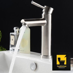 Vòi lavabo nóng lạnh điếu tròn inox304 Navier NV-720 (20cm)