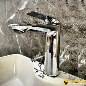 Vòi lavabo nóng lạnh đồng thau mạ crom cao cấp Navier NV-7101