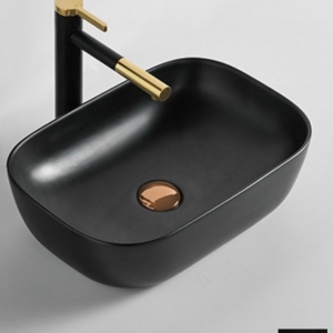 Chậu Lavabo Đặt Bàn Màu Đen Cao Cấp Navier NV-435D