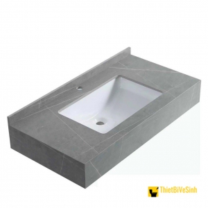 Kệ Đá Đơn Vân Xám Chống Trầy Kèm Lavabo Âm NV-501X