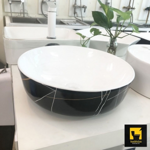 Chậu Lavabo Đặt Bàn Hoa Văn Navier NV-355