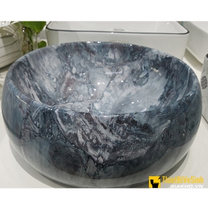 Chậu lavabo tròn đặt bàn sứ giả đá xanh ngọc Navier NV-451XN