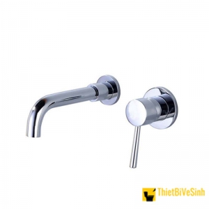 Vòi lavabo nóng lạnh âm tường mạ Crom cao cấp Navier NV-710