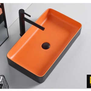 Chậu Lavabo Chữ Nhật Đặt Bàn Cao Cấp Navier NV-437C