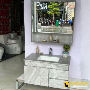 Bộ Tủ Chậu Lavabo PVC Mặt Đá Chống Trầy Navier NV-497DT