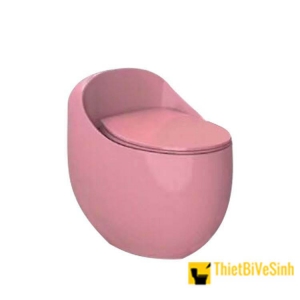 Bồn cầu trứng khối hồng cao cấp NV-1005H