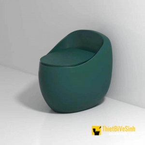 Bồn cầu trứng khối xanh cao cấp NV-1005XA