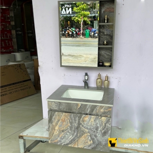 Tủ Chậu Lavabo Đá Vàng Cao Cấp Navier NV-446DV
