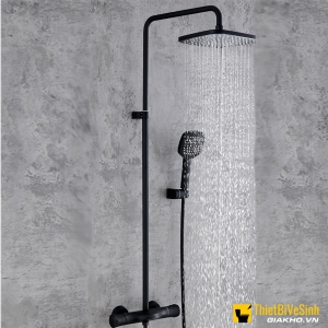Sen Tắm Đứng Nóng Lạnh Đồng Thau Sơn Tĩnh Điện Núm Vặn Tăng Chỉnh Nhiệt Độ Nước Navier NV-9250D