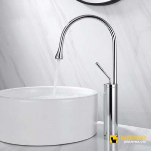 Vòi lavabo nóng lạnh sơn tĩnh điện mạ crom Navier NV-741CR