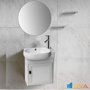 Bộ Tủ Chậu Lavabo + Gương + Kệ Treo Tường 435x290 NP-2800B
