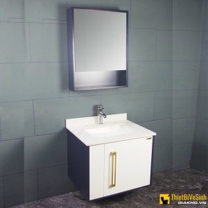 Bộ Tủ Chậu Lavabo Liền Gương Cao Cấp 600x500 NP-1056