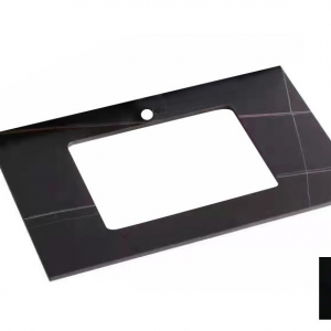 Kệ Để Lavabo Âm Bàn Đá Nhân Tạo Đen Vân Mây Navier NV-497