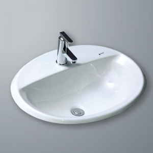 Chậu lavabo bán âm bàn inax GL-2395V