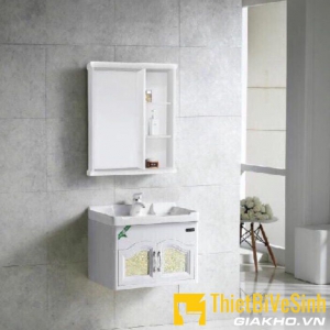 Bộ tủ chậu liền gương Navier NV-460 (không kèm vòi và xi phông)