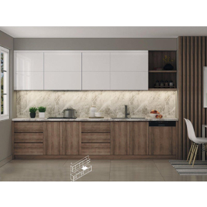 Tủ Bếp Gỗ Công Nghiệp Melamine Sang Trọng Hiện Đại NV-5134