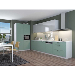 Tủ Bếp Gỗ Công Nghiệp Màu Xanh Pastel Sang Trọng NV-5154 Tủ Bếp Gỗ Công Nghiệp Màu Xanh Pastel Sang Trọng NV-5154